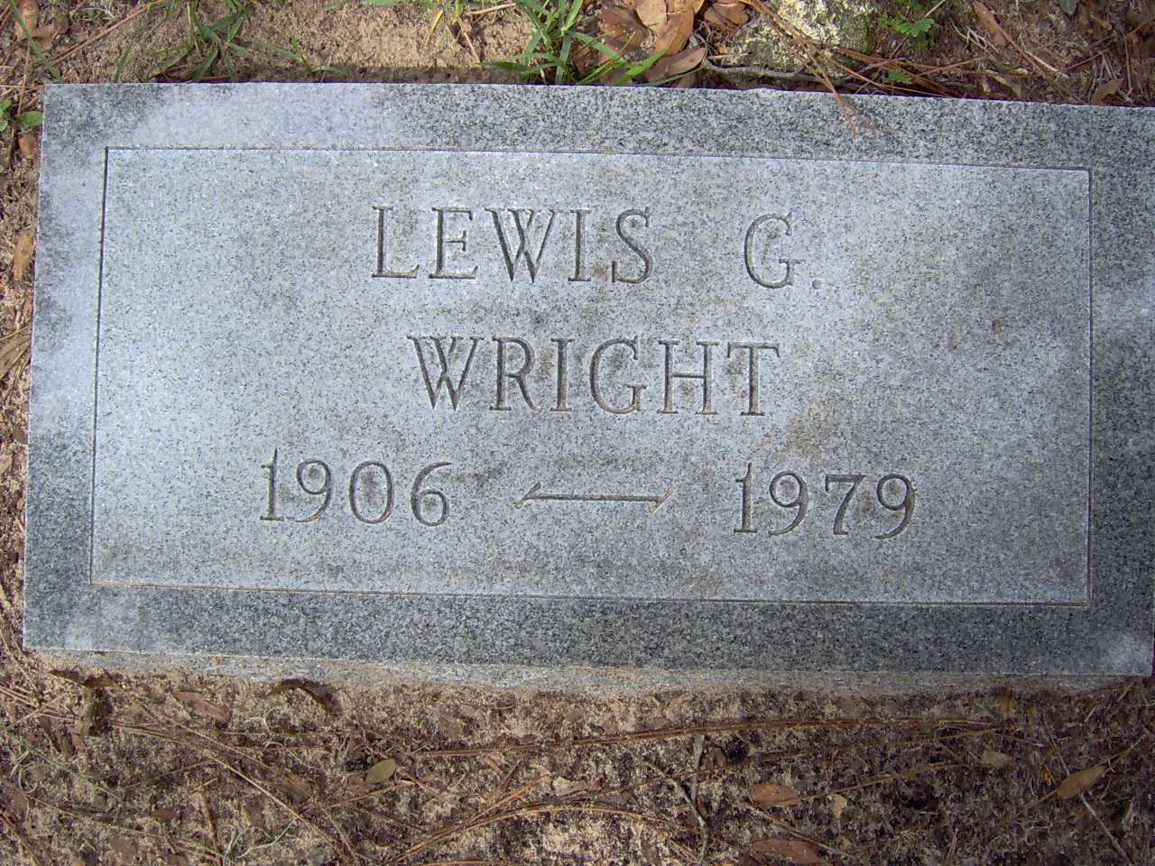 Headstone for Wright, Lewis G.